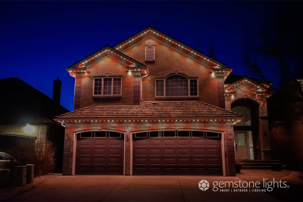 Gemstone lights permanent roofline lighting track lighting